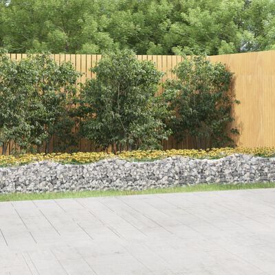 vidaXL buet gabion-højbed 800x50x50 cm galvaniseret jern