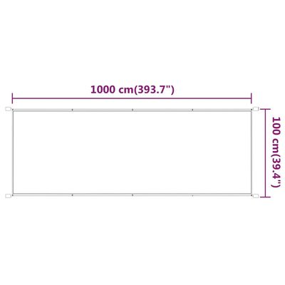 vidaXL lodret markise 100x1000 cm oxfordstof antracitgrå