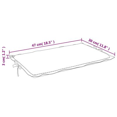 vidaXL hynde til liggestol 186x58x3 cm stof meleret antracitgrå