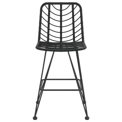 vidaXL barstole 2 stk. 45x56x103,5 cm polyrattan og stål sort