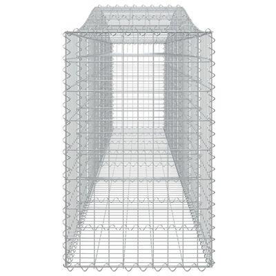 vidaXL buede gabionkurve 6 stk. 400x50x80/100 cm galvaniseret jern