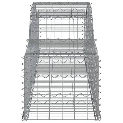 vidaXL buede gabionkurve 9 stk. 300x50x40/60 cm galvaniseret jern