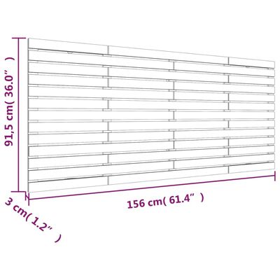 vidaXL sengegavl 156x3x91,5 cm massivt fyrretræ gyldenbrun