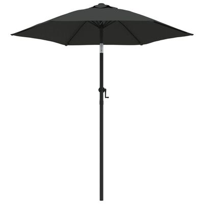 vidaXL parasol 200x224 cm aluminium antrcitgrå