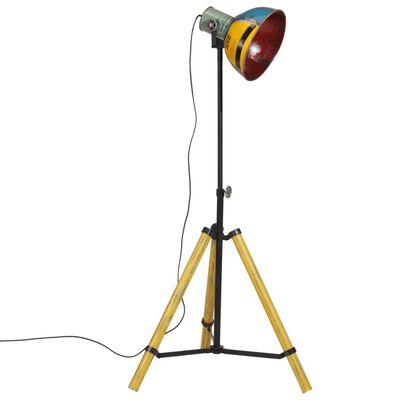 vidaXL gulvlampe 75x75x90-150 cm 25 W E27 flerfarvet