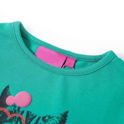 Langærmet T-shirt til børn str. 92 cm lysegrøn