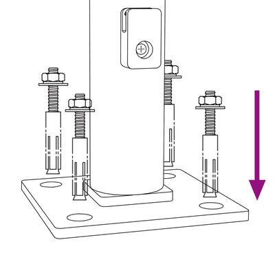 vidaXL trådhegn med flange 1,4x25 m antracitgrå