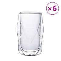 vidaXL dobbeltvægget glas 6 stk. 450 ml