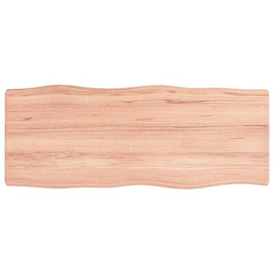 vidaXL bordplade 100x40x(2-6) cm naturlig kant behandlet træ lysebrun