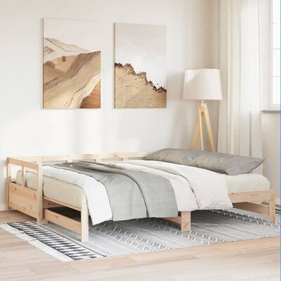 vidaXL daybed uden madras 80x200 cm massivt fyrretræ