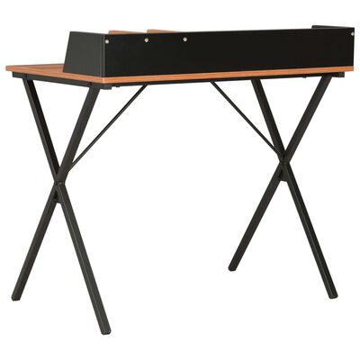 vidaXL skrivebord 80x50x84 cm sort og brun