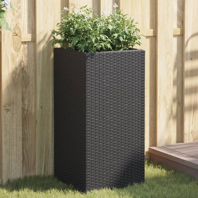 vidaXL plantekasser 2 stk. 40x40x60 cm polyrattan sort