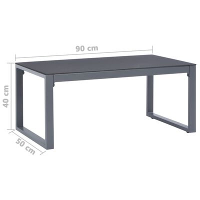 vidaXL sofabord 90x50x40 cm aluminium