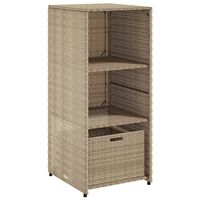 vidaXL opbevaringsskab til haven 50x55x115 cm polyrattan beige