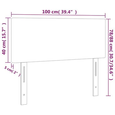 vidaXL sengegavl 100x5x78/88 cm kunstlæder sort