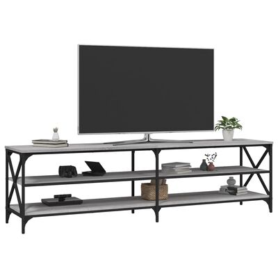 vidaXL tv-bord 180x40x50 cm konstrueret træ grå sonoma-eg