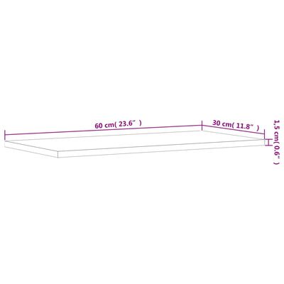 vidaXL boghylder 8 stk. 60x30x1,5 cm konstrueret træ sort