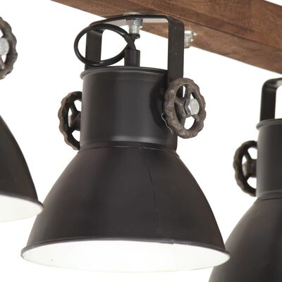 vidaXL industriel loftlampe E27 mangotræ sort