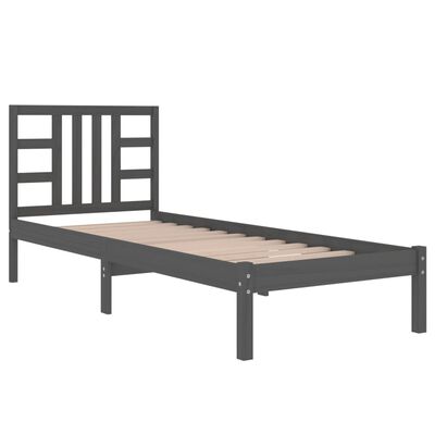 vidaXL sengeramme 90x190 cm Single massivt træ sort