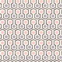 Noordwand tapet Good Vibes Hexagon Pattern pink og lilla