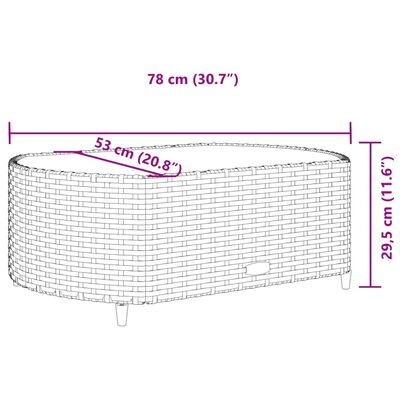 vidaXL sofaesæt til haven 7 dele med hynder polyrattan grå