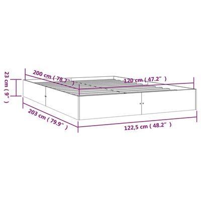 vidaXL sengeramme 120x200 cm massivt træ hvid