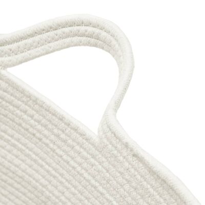 vidaXL vasketøjskurv Ø60x36 cm bomuld grå og hvid