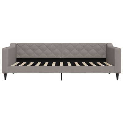 vidaXL daybed med madras 90x200 cm stof gråbrun