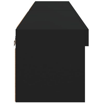 vidaXL tv-borde med LED-lys 2 stk. 60x30x30 cm sort