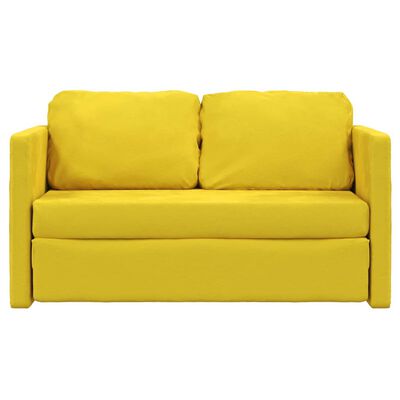 vidaXL 2-i-1 sovesofa 122x204x55 cm velour mørkegul