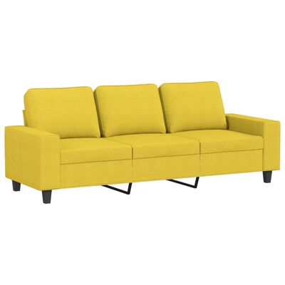 vidaXL 3-personers sofa 180 cm stof lysegul