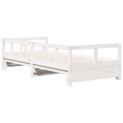 vidaXL daybed uden madras 80x200 cm massivt fyrretræ hvid