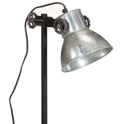 vidaXL skrivebordslampe 15x15x15 cm 25 W E27 vintagesølv