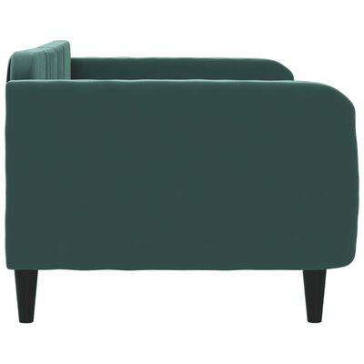 vidaXL daybed 90x200 cm velour mørkegrøn