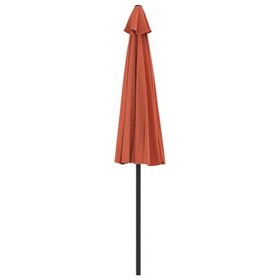 vidaXL altanparasol med aluminiumsstang 270x144x222 cm halv terrakotta