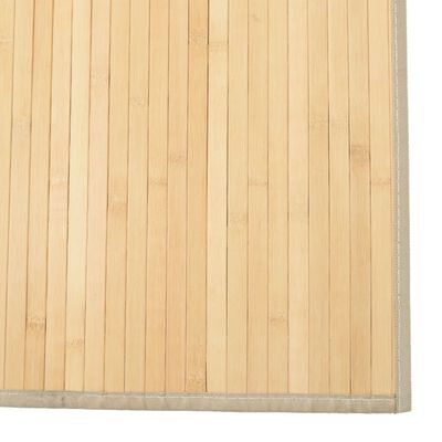 vidaXL gulvtæppe 80x400 cm rektangulær bambus lys naturfarvet
