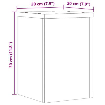 vidaXL plantestativer 2 stk. 20x20x30 cm konstrueret træ hid