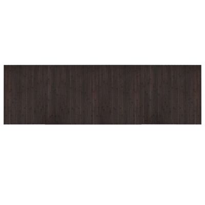 vidaXL gulvtæppe 60x200 cm rektangulær bambus mørkebrun
