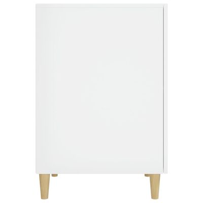 vidaXL skrivebord 140x50x75 cm konstrueret træ hvid højglans