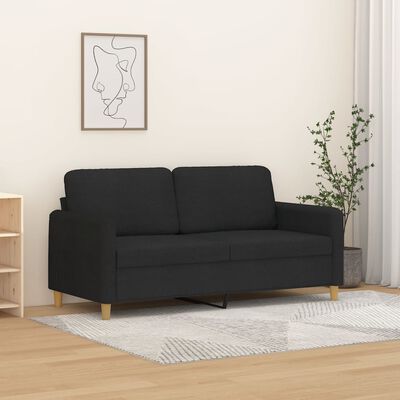 vidaXL 2-personers sofa 140 cm stof sort