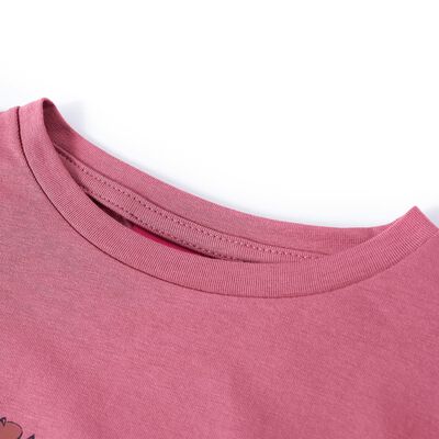 Langærmet T-shirt til børn str. 116 cm pink