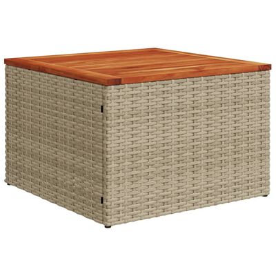 vidaXL havesofasæt 7 dele med hynder polyrattan beige