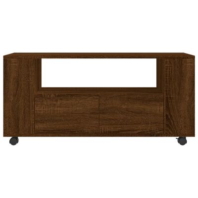 vidaXL tv-bord 102x34,5x43 cm konstrueret træ brun egetræsfarve