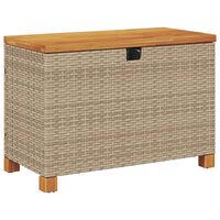 vidaXL opbevaringsboks til haven 80x40x48 cm polyrattan akacie beige