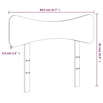 vidaXL sengegavl 75 cm massivt fyrretræ gyldenbrun