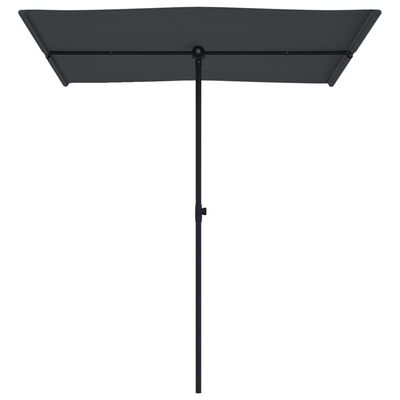 vidaXL haveparasol med aluminiumstang 180x110 cm sort