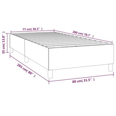 vidaXL sengeramme 80x200 cm stof lysegrå