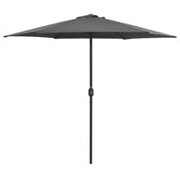 vidaXL udendørs parasol med aluminiumsstang 270x246 cm antracitgrå