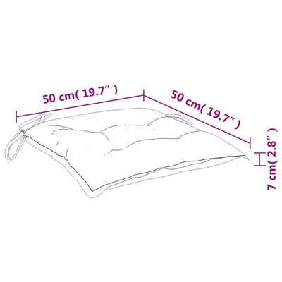 vidaXL stolehynder 6 stk. 50x50x7 cm oxfordstof ternet mønster sort