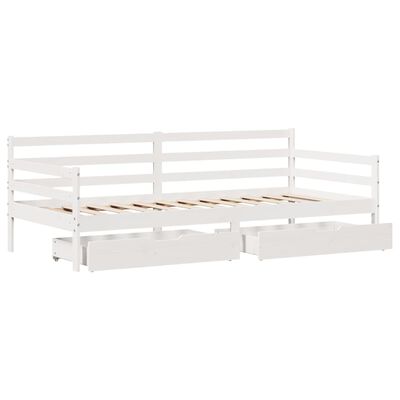 vidaXL daybed med skuffer 90x200 cm massivt fyrretræ